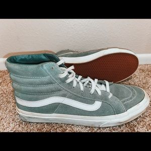 High top Vans light teal